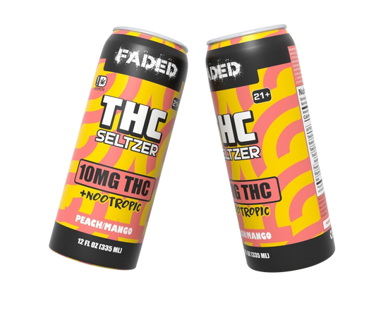 THC Seltzer 10MG THC +Nootropic Peach/Mango