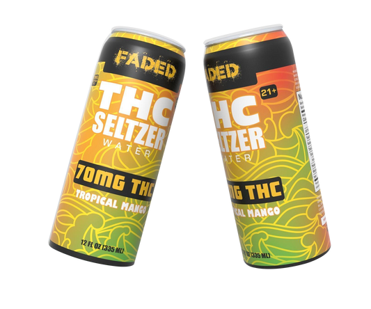 THC Seltzer Water 70MG THC Tropical Mango