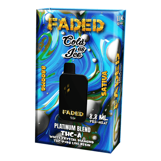 FADED PLATINUM BLEND THC-A 8.8ML DISPOSABLES | COLD AS ICE